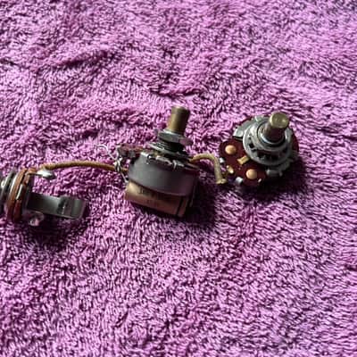 1960 set Fender Duo Sonic Precision Telecaster Musicmaster guitar bass pots harness jack image 1
