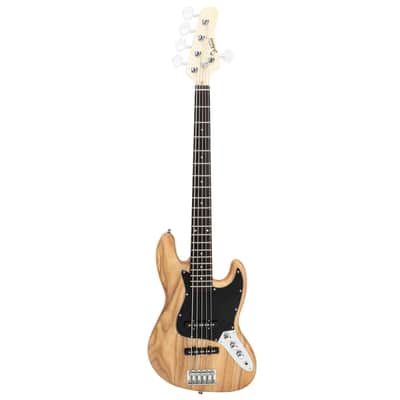 Glarry Burlywood GJazz Electric Full Size 5 String Bass Guitar image 1