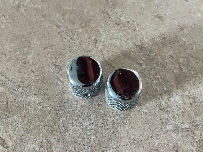 1959 1960 Fender guitar bass chrome knobs set Telecaster Precision image 1