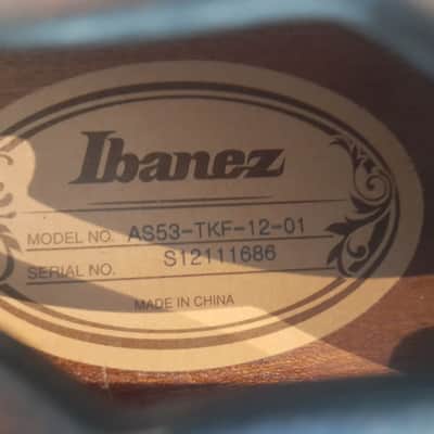 Ibanez AS53-TKF Artcore with Rosewood Fretboard 2011 - 2018 - Transparent Black Flat image 12