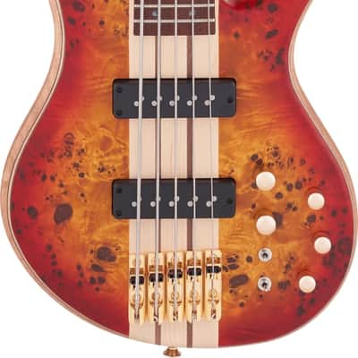 Jackson Pro Series Spectra Bass SBP V Transparent Cherry Burst image 1