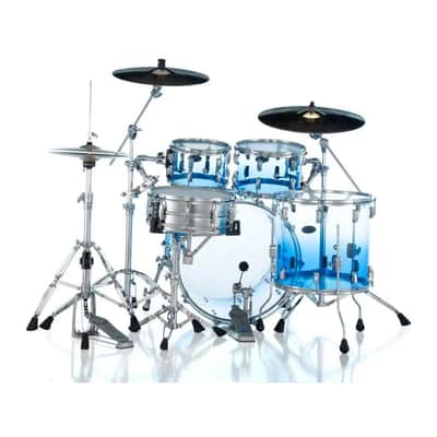 Pearl Crystal Beat Limited Edition 4pc Acrylic Drum Set Glacier Fade image 5