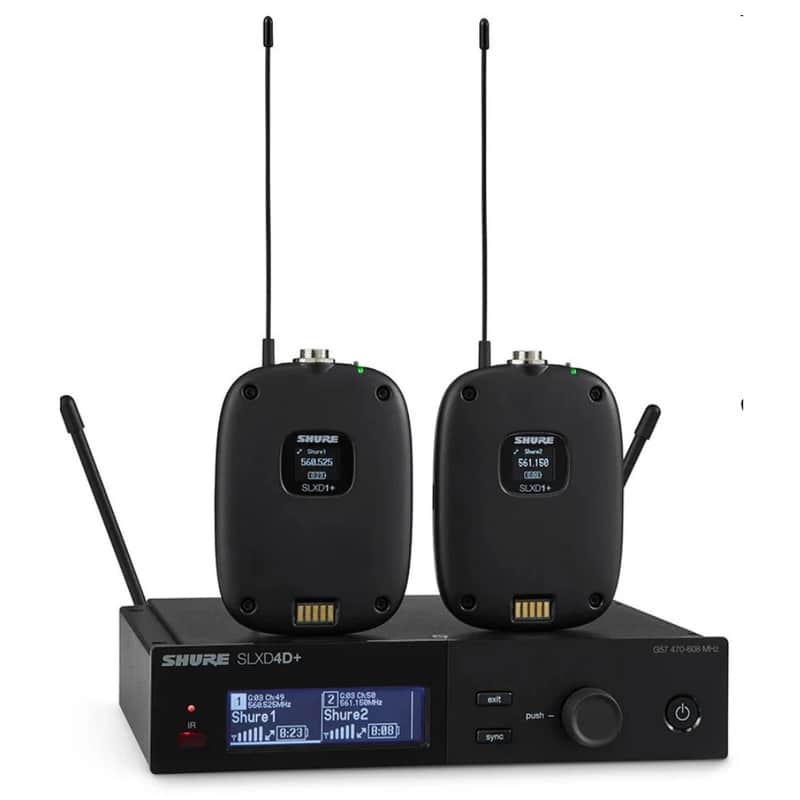 SHURE SLXD14D+-G57 Dual Rackmount Digital Wireless Customizable Bodypack System image 1