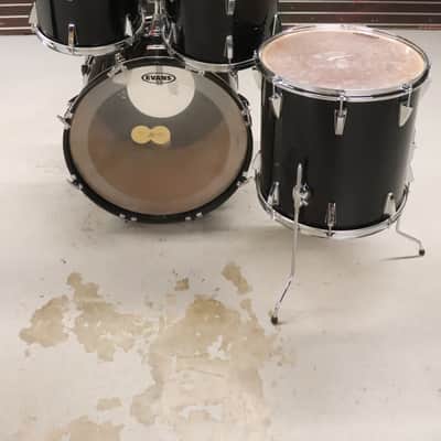 Yamaha Stage Series 4pc Black Drum Kit Set 12/13/16/22" Vintage 1980's image 15