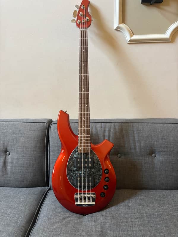 Ernie Ball Music Man Bass Guitar Bongo 4 serial F18900 Dual Humbucker "HH" configuration) circa 2004–2005 - Lava Pearl image 1