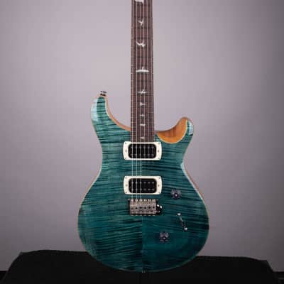 PRS SE Custom 24 Electric Guitar - Slate Blue - Flame Maple Top with Gig Bag image 2