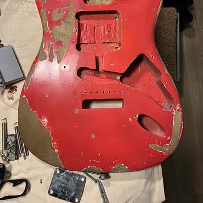 Fender Stratocaster Body 1962 - Fiesta Red refin image 10