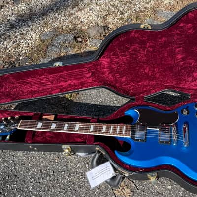 2018 Gibson Custom Shop Les Paul SG Standard W/OHSC Blue Sparkle Prototype image 1