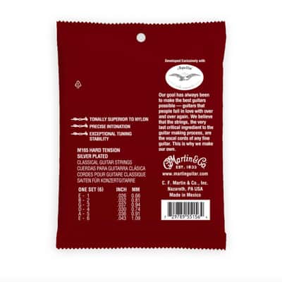 Martin M265 Classical Magnifico Premium Guitar Strings Normal Tension Silver Plated image 2