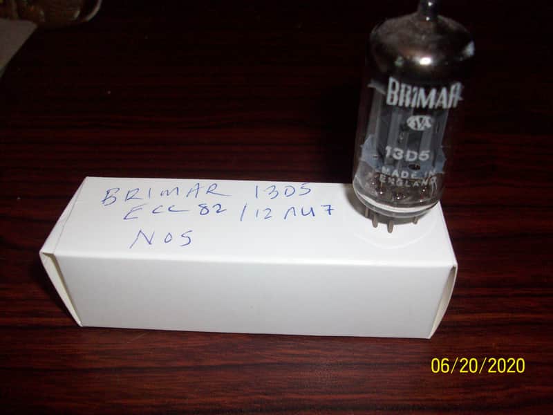 VERY rare 1960's NOS Brimar 13D5 12AU7 ECC82 tube. BEST of 12AU7's! Better than CV4003! image 1