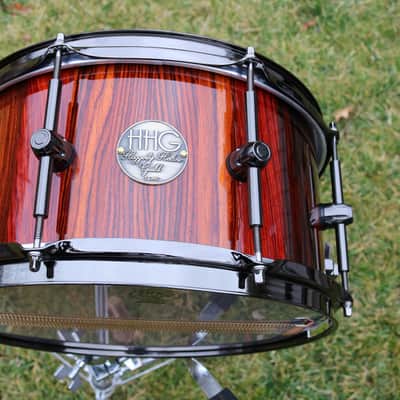 HHG drums  13x7 Cocobolo Stave 2020 Natural High Gloss image 3