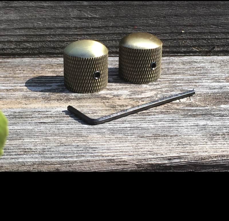 Luthier Parts Custom Guitar Antique Bronze Tele Knobs Aged Gold Relic 1/4” Pots image 1