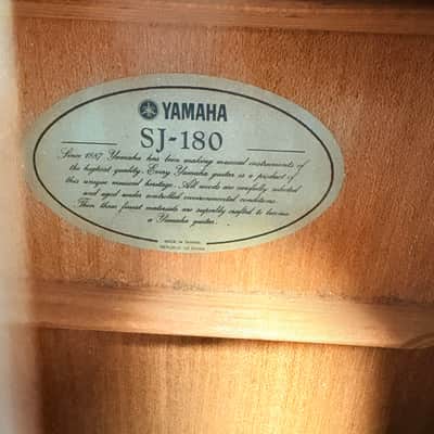 Yamaha SJ-180 Vintage Acoustic Guitar Made in Taiwan Natural Finish 1980's image 5