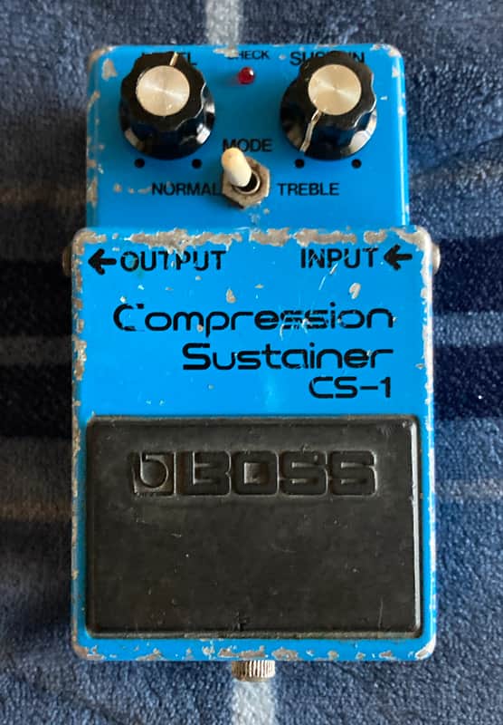 1970's 1980's BOSS CS-1 Compression Sustainer LONG DASH SILVER SCREW black label image 1