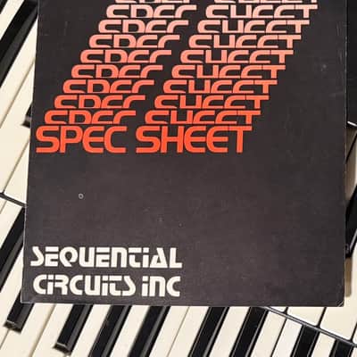 SERVICED & RESTORED Dual Manual PROPHET 10 Rev3 w/ORIGINAL OWNERS MANUAL, MIDI, Foot switch pedals, Road case, & Specs sheet - Sequential Circuits SCI image 13