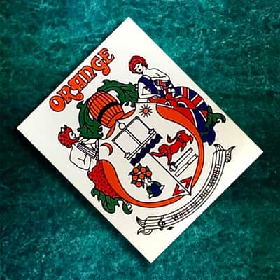 ORANGE AMPLIFIERS AMPS "CREST" EDITION STICKER INSANELY RARE LIMITED EDITION ORANGE MUSIC ELECTRONIC COMPANY AMP BUMPER CASE CANDY AMPLIFIERS FREE SHIPPING! image 1