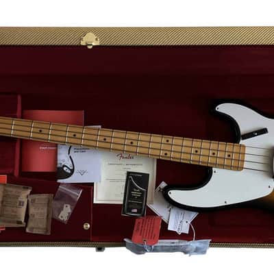 2023 Fender American Vintage II '54 1954 RI Precision P Bass 2-Color Sunburst With Tweed Hard Case & Case Candy AVRI Reissue image 1