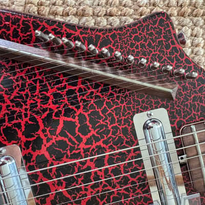 Jerry Jones Electric Sitar 1990s - Red Crackle image 5