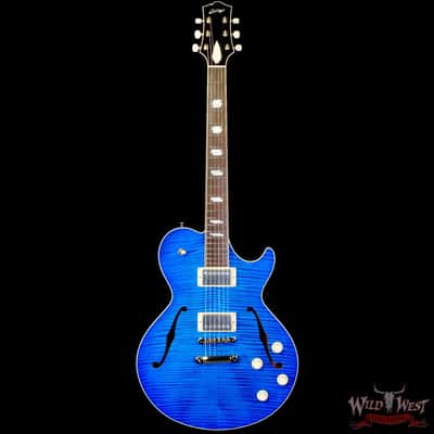 Collings SoCo Deluxe Premium Flame Maple Top Rosewood Fingerboard Lollar Low Wind Imperial Humbuckers Sapphire Blue image 3