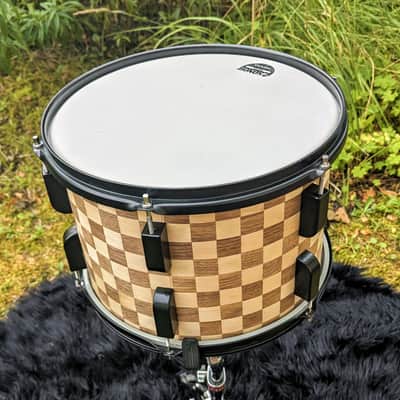 Restored Sonor Swinger Action Vintage 70s Set with Teardrop Badges - Checkerboard Veneer image 15