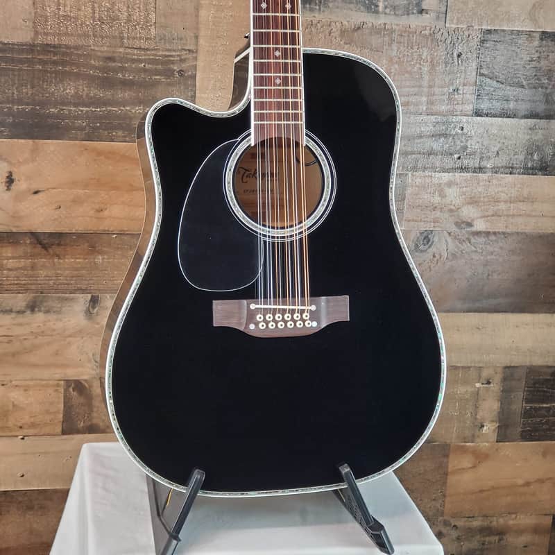 Takamine EF381DX Left-handed, 12-string, Black, Softcase, 909 FINISH BLEMISH image 1