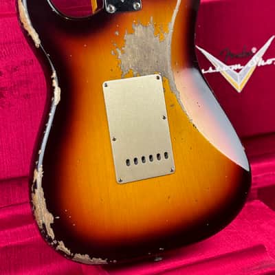 Fender Custom Shop Limited Edition '58 Reissue  Stratocaster Heavy Relic w/ Anodized Guard +upgrades,  Center Pocket Custom Shop Tweed case, Cert,  and all paperwork. image 20