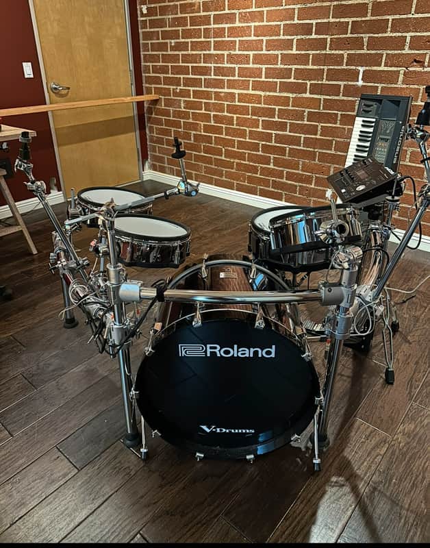 Roland TD-50KV V-Drum Kit with Mesh Pads & KD-A22 Kick Drum Converter 2010s -  (CYMBALS INCLUDED FOR FREE BECAUSE SOME DONT WORK) (HI HAT NOT INCLUDED) ALL REFLECTED IN PRICE image 1