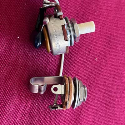 Set 1976 Fender Mustang Jazz Musicmaster bass pots harness jack image 3