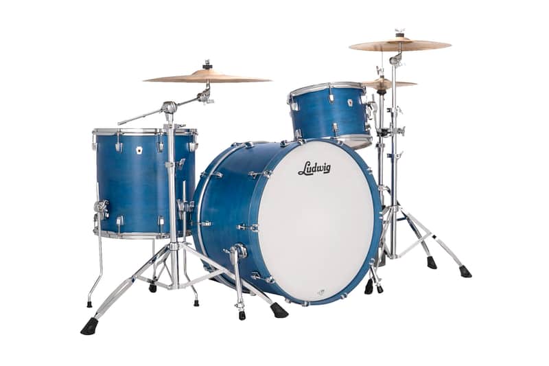 Ludwig *Pre-Order* NeuSonic Satin Royal Blue Painted Pro Beat Drums 14x24_16x16_9x13 3pc Shell Pack | NEW | Special Order | Authorized Dealer image 1