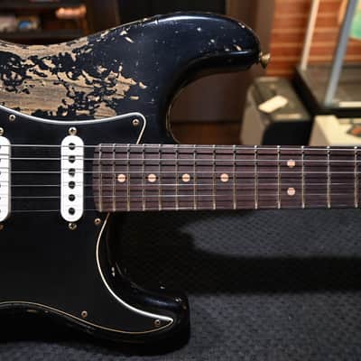 Fender Custom Shop 1965 Stratocaster Super Heavy Relic - Aged Black #7288 image 5