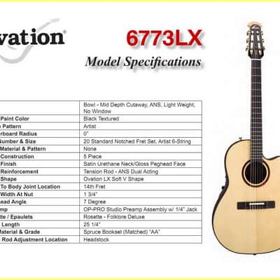 Ovation 6773lx image 11