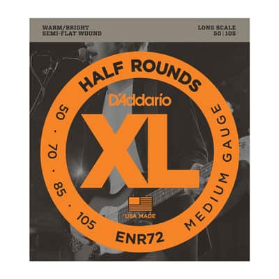 Daddario ENR72 XL Half Rounds Bass 4 String Medium (50 - 70 - 85 - 105) Long Scale image 2