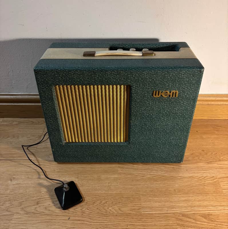 1962 Watkins WEM Westminster Tremolo 13 Watt Valve Guitar Amp (+ original tremolo pedal & amp cover, one owner from new!) image 1