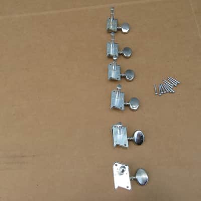 1960s 70s Teisco Marquis Metal Guitar Tuners Kay Univox National 6 In Line image 3