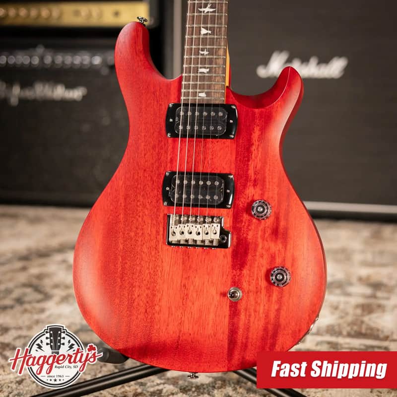 PRS SE CE 24 Solid Body Electric Guitar - Vintage Cherry with Gig Bag image 1