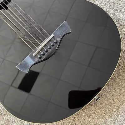 Glossy Black Tagima Classical Guitar Nylon String, Spruce Top Top Mahogany Body with Neck, Rosewood Fingerboard image 9