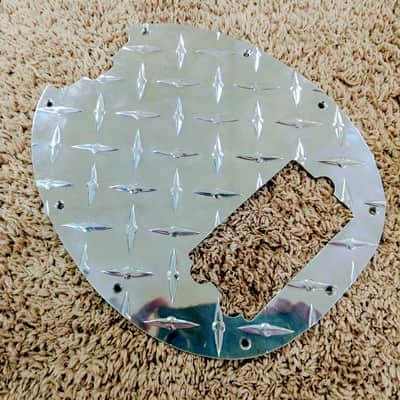 WD Music Chrome Aluminum Diamond Plate Musicman Stingray Bass Pickguard image 2
