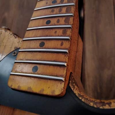 #202625 :: Baldman's Relic Telecaster H/H Custom set in Heavy Relic Butterscotch Blonde nitro finish :: Aged Roadworn image 5