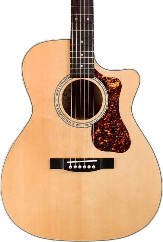 Guild OM-140CE Grand Auditorium Acoustic-Electric Guitar, Solid Spruce Top image 1