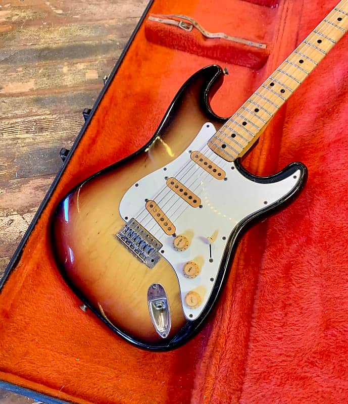 Fernandes Burny Custom strat 1976 Sunburst original vintage mij