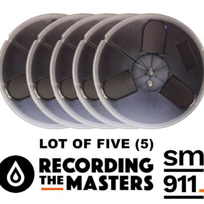 Lot of 5 RTM SM911 1/4" x 1200' Analog Recording Tape on 7" Plastic Reel w/ Box NEW image 1