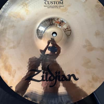 Zildjian 14" A Custom Mastersound Hi-Hat Cymbals (Pair) 1999 - Present - Brilliant image 4
