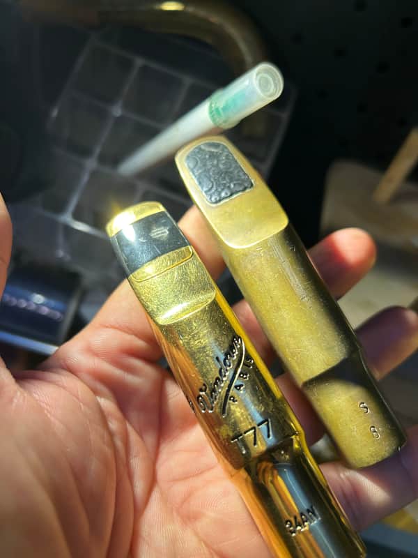Lebayle S8 and Vandoren T55 tenor mouthpieces both for sale - Lacquered and unlacquered image 1