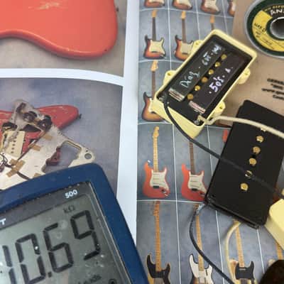GVT®️ “ NOS Wire “ Handwound Pickup set for Jazzmaster ®️ “ Original 1955 Anaconda Heavy formvar magnet wire “ Semie Moseley . image 11