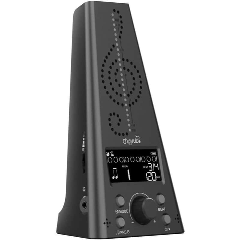 Cherub #WMT-230 Rechargeable Metro-Tuner Electronic Metronome and Tuner, Black image 1