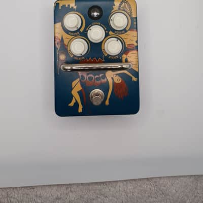 Orange Kongpressor Analog Class A Compressor Pedal 2010s - Blue/Orange Graphic image 2