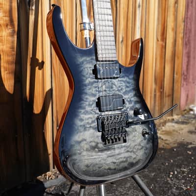 Dean Exile Select Floyd Neck Thru Archtop GTBB Gloss Trans Black Burst 6-String image 7