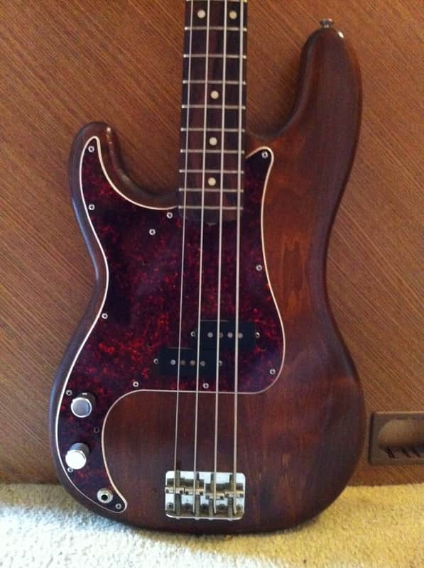 Vintage Left-Handed Fender Precision Bass 1976 Walnut image 1