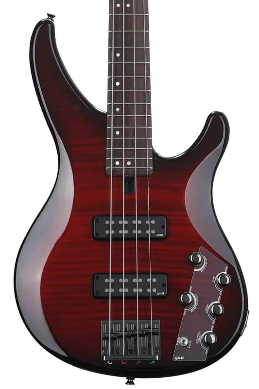 Yamaha TRBX604FM 4-string Bass Guitar - Dark Red Burst image 1