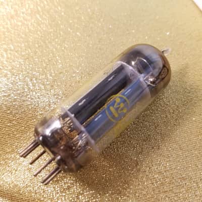 Westinghouse 12BH7A tNOS AT1000 TESTED Vacuum Tube rare long flat RCA-style black plate 12BH7 dual triode 1962 image 8